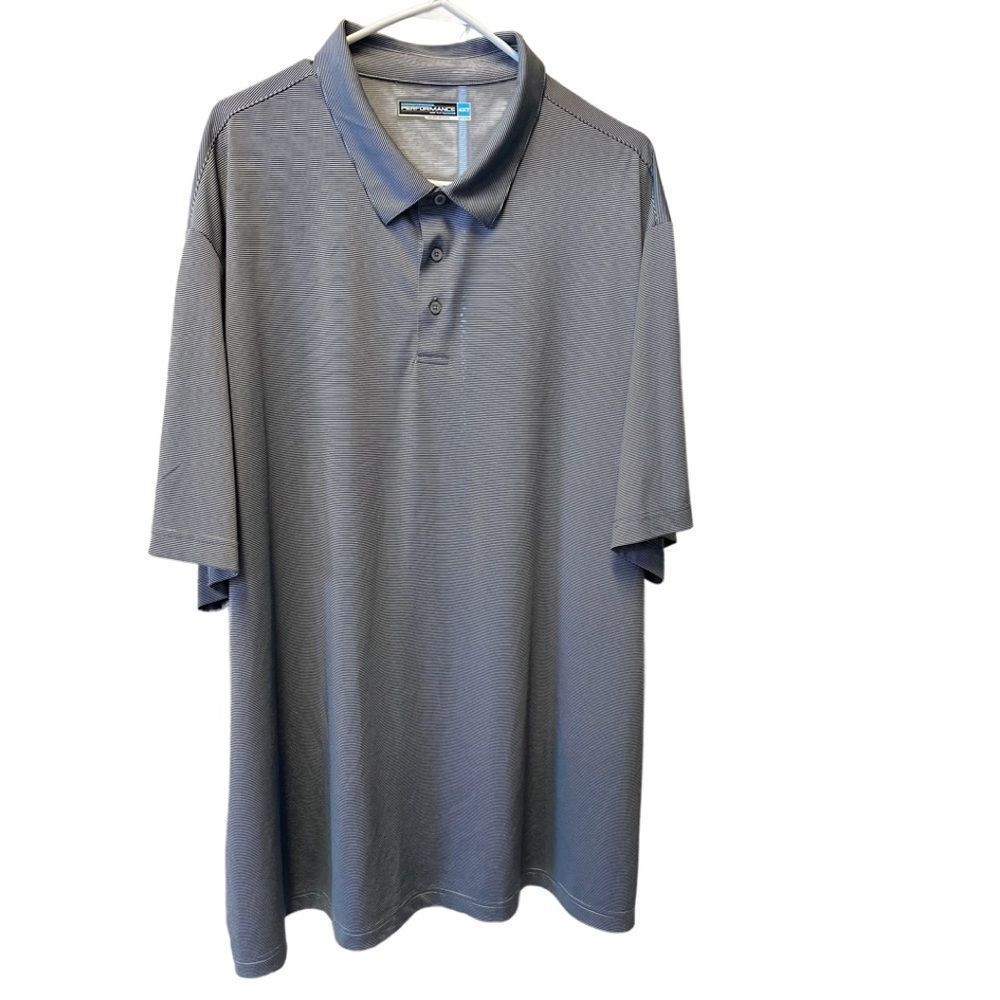 𝅺roundtree and Yorke, 4XL , performance polo, gray black